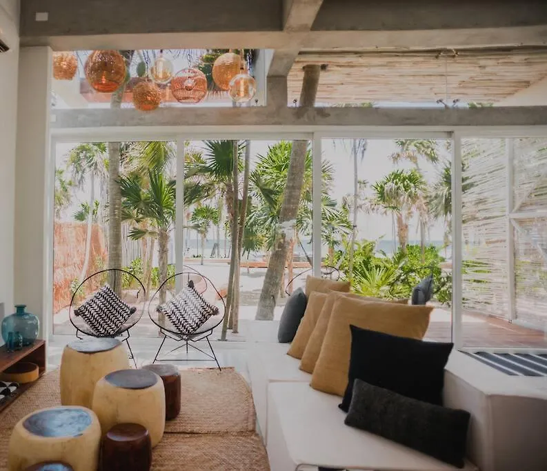 Tulum Beachfront Villa I'Ik By Casa Xuul 图卢姆